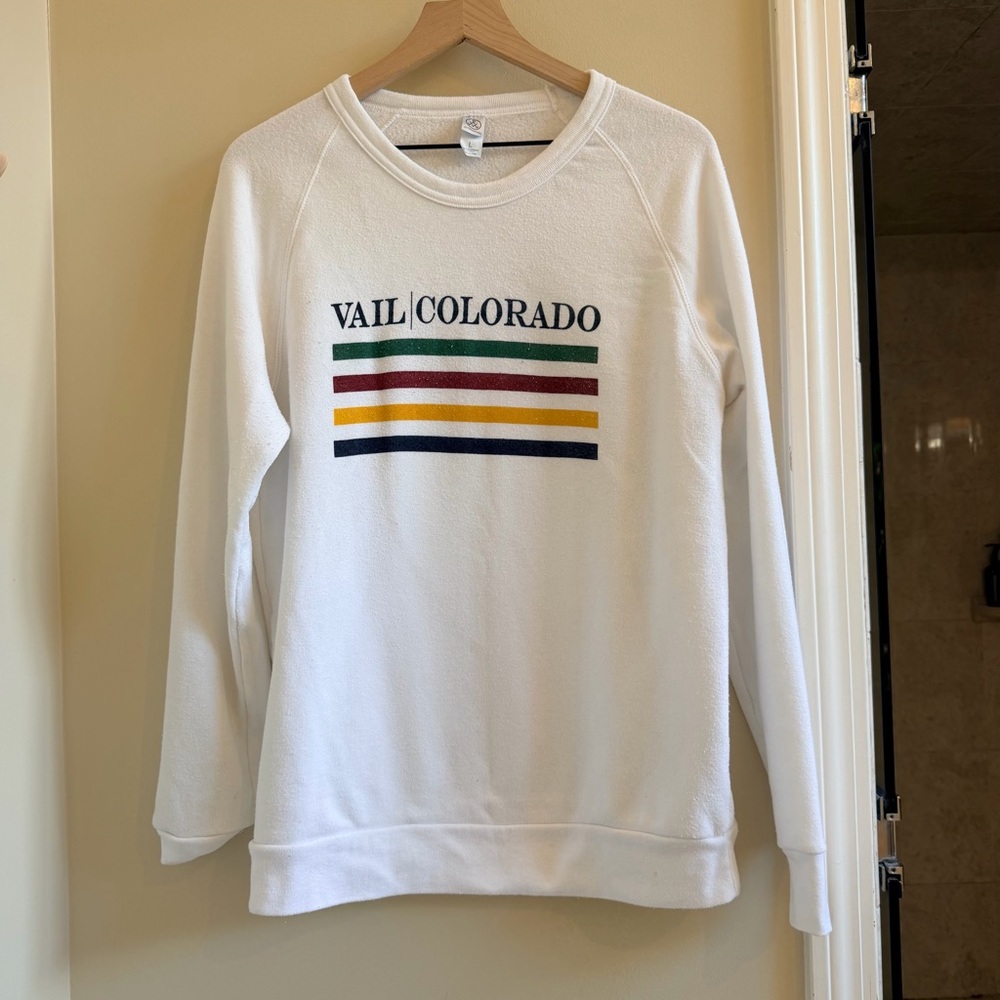 Vail Colorado men’s large White Crewneck Sweatshirt